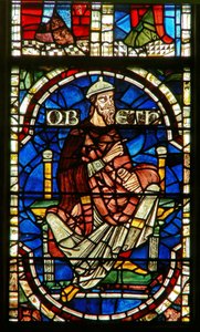 Raam met een genealogische figuur: Obed