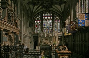 Raam met het oostelijke raam van de Beauchamp-kapel