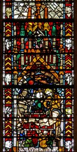 Raam w39 met het martelaarschap van St. Laurentius