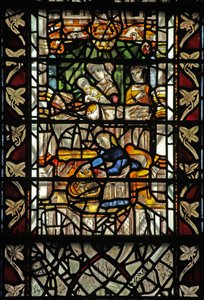 Raam w58 met de geboorte van St. Thomas Becket