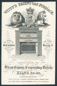 Wittys Patent Gas Furnace door English School