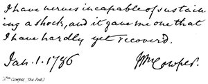 Wm Cowper, de dichter door English School