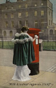 Vrouw die een brief post