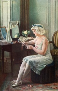 Vrouw die een brief leest
