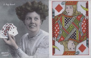Vrouw met speelkaarten en de Boer van Ruiten