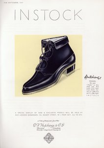 Advertentie voor damesschoenen, 1930s door English School
