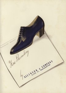 Advertentie voor damesschoenen, 1930s door English School