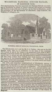 Woodstock Nationale Scholen Bazaar, in Blenheim Park (gravure) door English School
