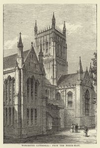 Worcester Kathedraal, vanuit het noordoosten door English School