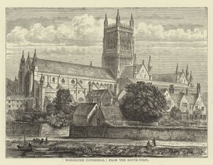 Worcester Kathedraal, vanuit het zuidwesten door English School