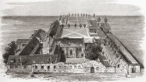 Worcester College, voorheen Gloucester Hall, Oxford ca. 1673, uit 