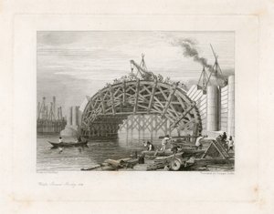 Werken, Strand Brug (d.w.z. Waterloo Brug), Londen door English School
