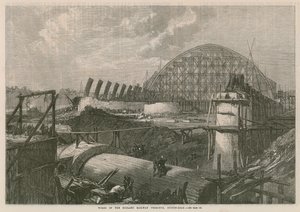 Werken van het Midland Railway eindpunt op Euston Road door English School
