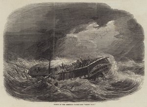Wrak van het Amerikaanse pakket-schip "Henry Clay" door English School