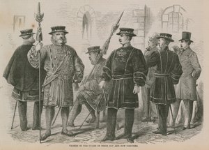 Yeomen of the Guard in hun oude en nieuwe kostuums