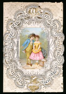 Jouw liefde mijn geluk, Valentijnskaart, ca. 1870