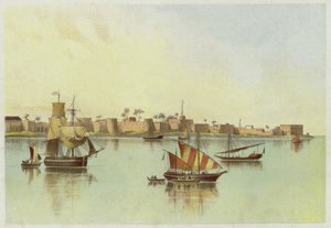 Zanzibar vanaf de zee door English School