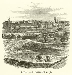 Sion, 2 Samuel, v, 7 (gravure) door English School