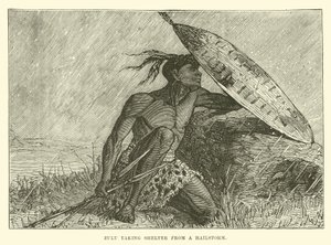 Zulu schuilt voor een hagelstorm door English School