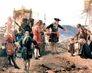 De hertog Vittorio Amedeo II di Savoia in Carmagnola (detail) door Enrico Gamba