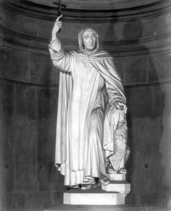 Monument voor Girolamo Savonarola (1452-98) (marmer) door Enrico Pazzi