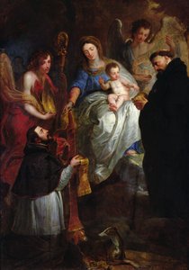De Maagd Geeft een Stola aan Sint-Hubertus