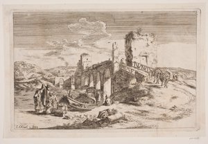 Ponte Milvio door Erasmus Sigismund Resch
