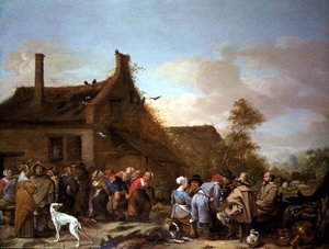 Boeren Feesten buiten een Herberg