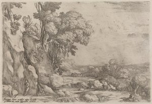 Landschap met Rustende Herder door Ercole Bazicaluva