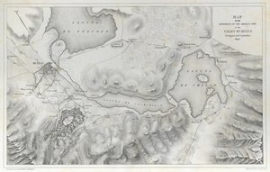 Kaart van de operaties van het Amerikaanse leger in de Vallei van Mexico in augustus en september 1847 tijdens de Mexicaans-Amerikaanse Oorlog