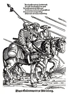 Militaire campagne van de Landsknechten