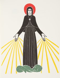 Onze-Lieve-Vrouw van Lourdes door Eric Gill