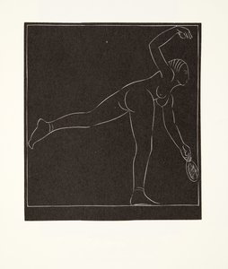 De Tennisser door Eric Gill