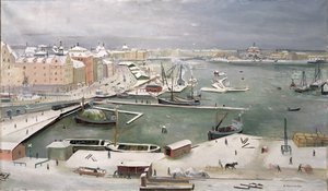 Stockholm in de sneeuw