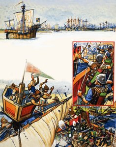 Scrapbook van de Britse zeeman: Slachting bij Sluys