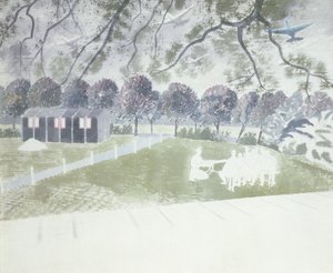 Demonstratie van een Geweer door Eric Ravilious