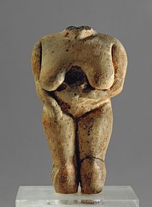 Hoofdloos vrouwenbeeldje, 3400-3000 v.Chr. (terracotta)