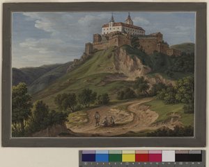 Uitzicht op Kasteel Forchtenstein in Hongarije