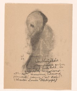 Geabstraheerde figuur met baard