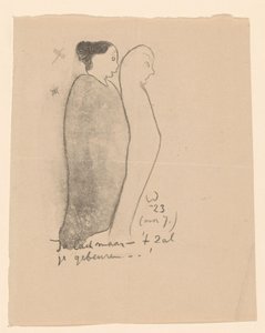 Twee staande figuren door Erich Wichmann
