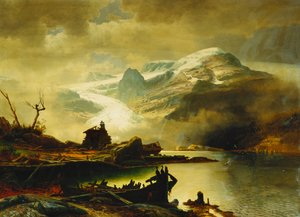 De Bondhus Gletsjer in Sunnhordland, 1878 door Erik Bodom