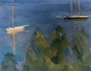 Blauwe zee door Erik Theodor Werenskiold