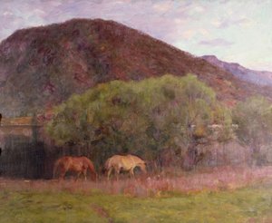 Zomeravond in Kviteseid, 1893 door Erik Theodor Werenskiold