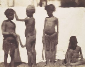 [Kinderen uit het Dorp Kalabshah, Nubië], 1852