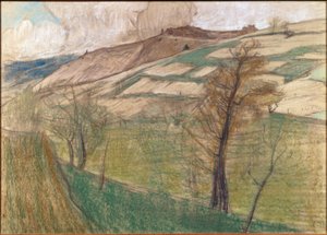 Landschap in de omgeving van Savièse door Ernest Bieler
