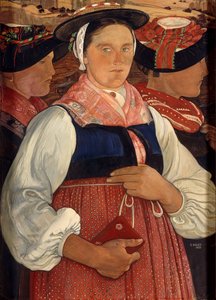 Drie Valaisannes door Ernest Bieler