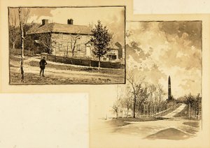 Huis/monument in het bos door Ernest C. Peixotto