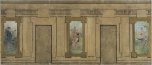 Schets voor het stadhuis van Courbevoie: De leeftijden van het leven. Jeugd. Kindertijd. Jeugd, in 1884