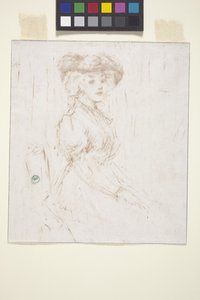 Zittende vrouw