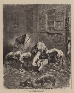 Een honden dinerfeest in Parijs door Ernest Henry Griset